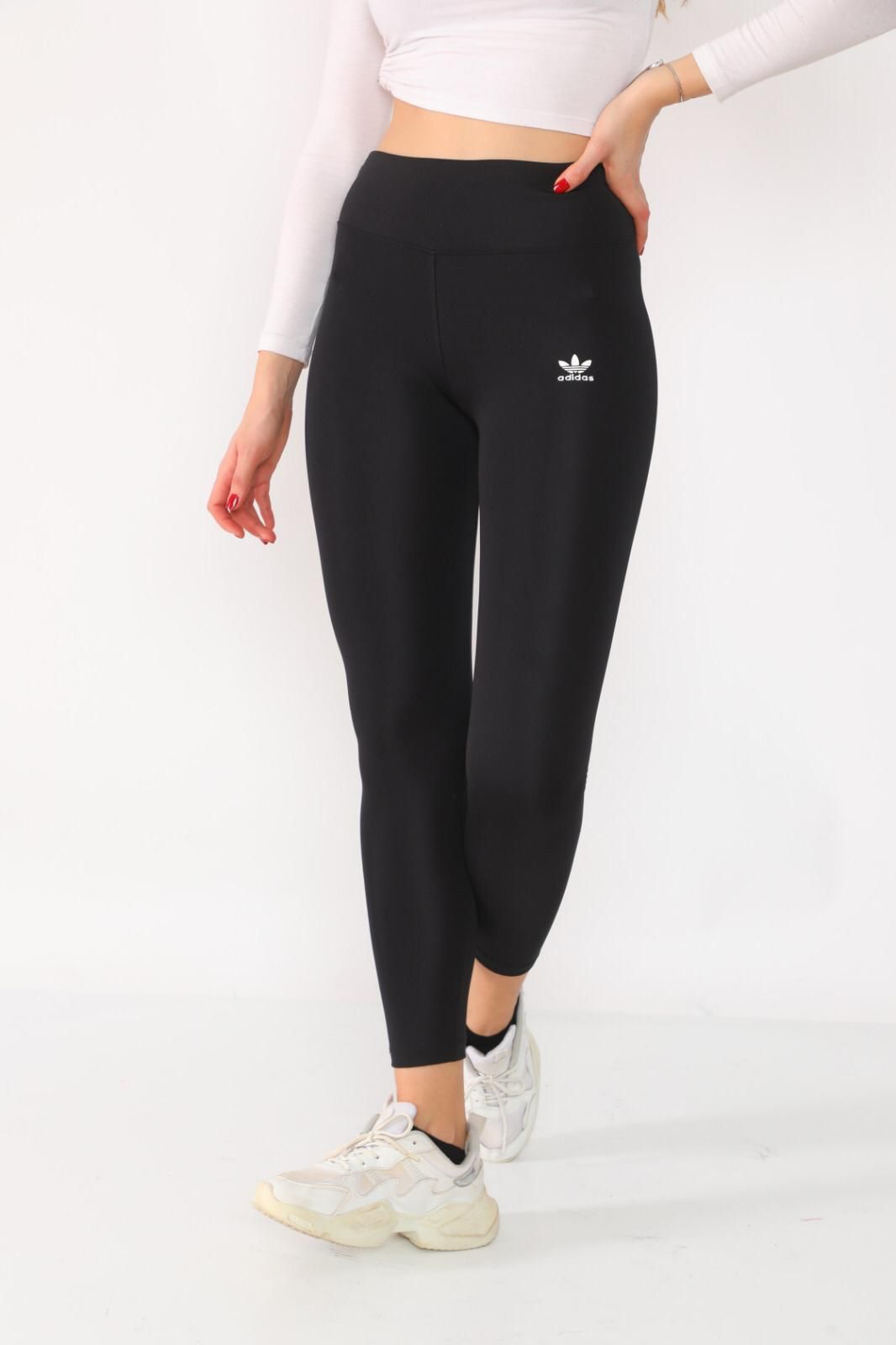 Adidas Women's Black Mid-Rise Leggings